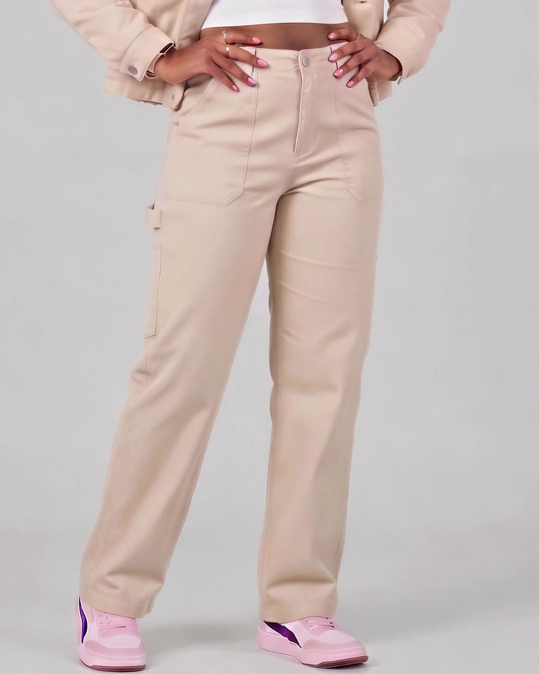 Girls' Carpenter Utility Pants + Sherpa-Lined Chore Jacket Set