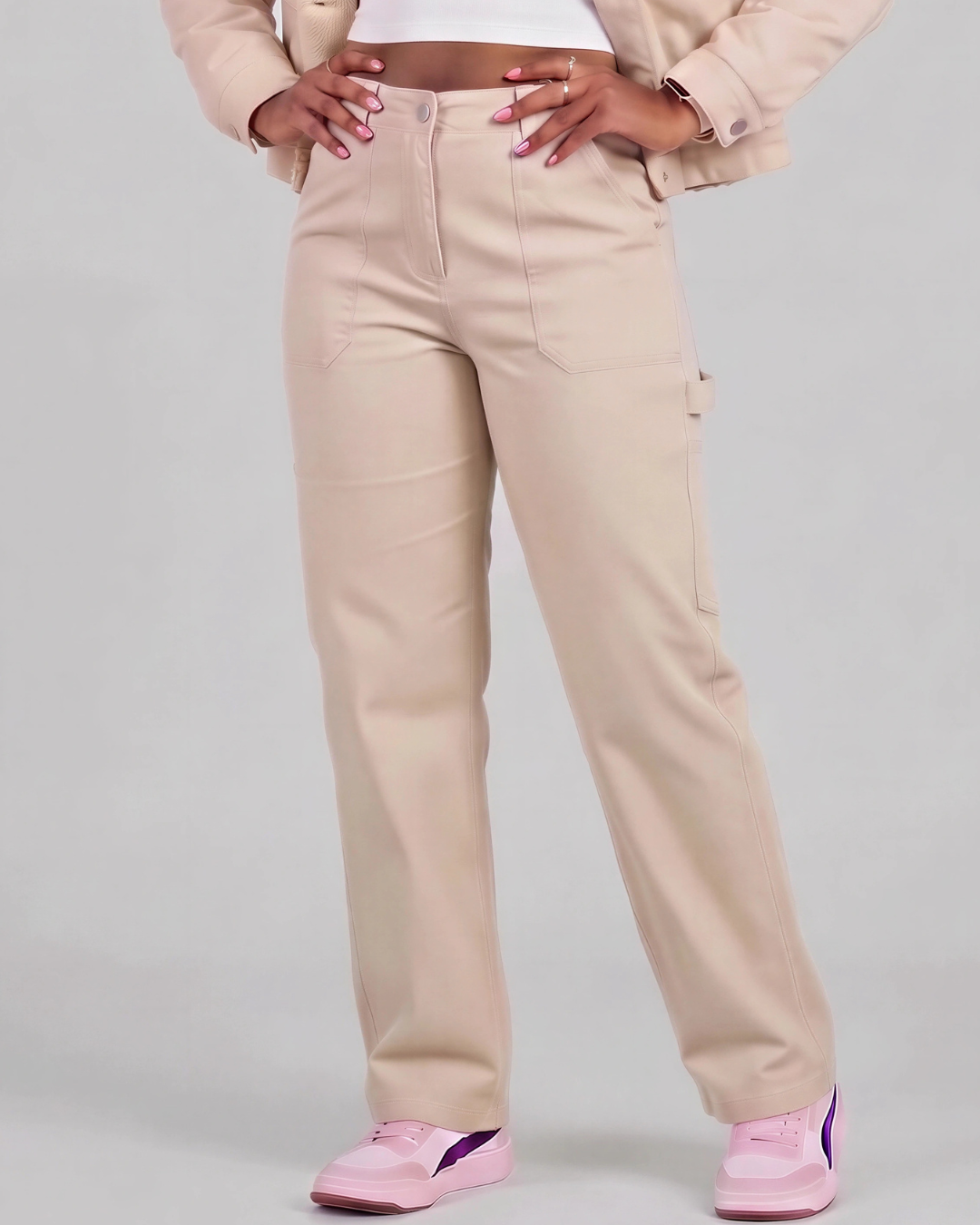 Girls' Carpenter Utility Pants + Sherpa-Lined Chore Jacket Set
