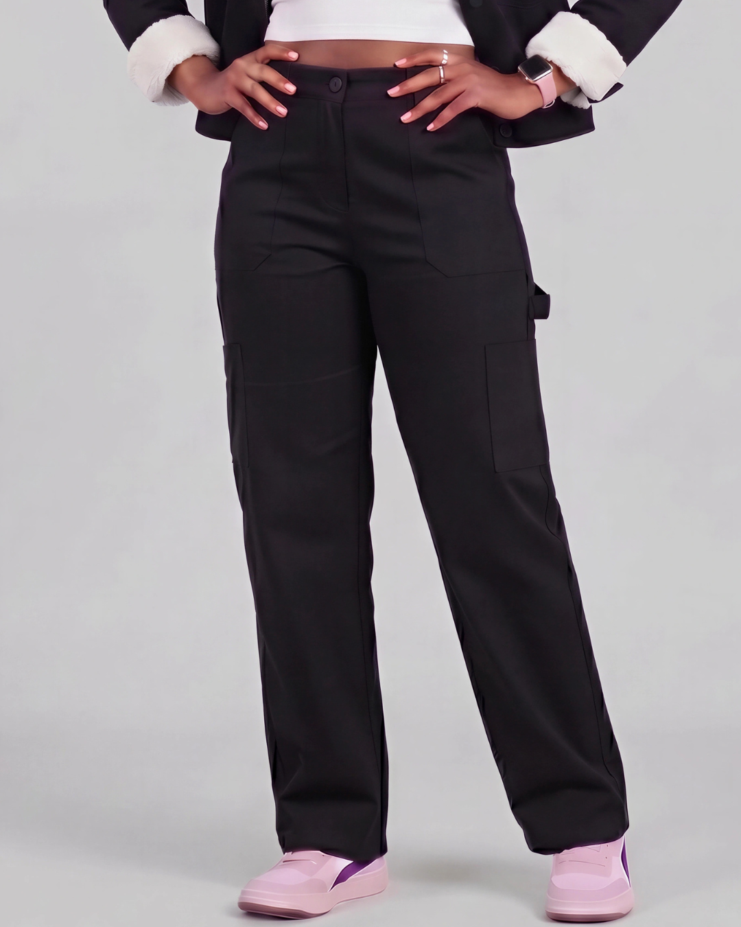 Girls' Carpenter Utility Pants + Sherpa-Lined Chore Jacket Set