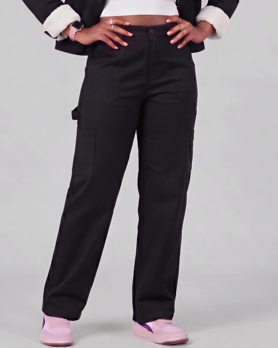 Girls' Carpenter Utility Pants + Sherpa-Lined Chore Jacket Set