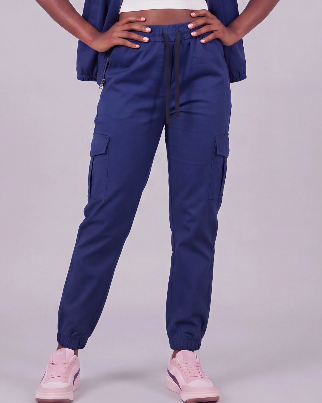 Girls' Tapered Cargo Pants + Twill Vest Set