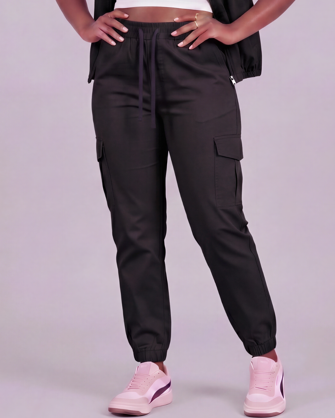 Girls' Tapered Cargo Pants + Twill Vest Set
