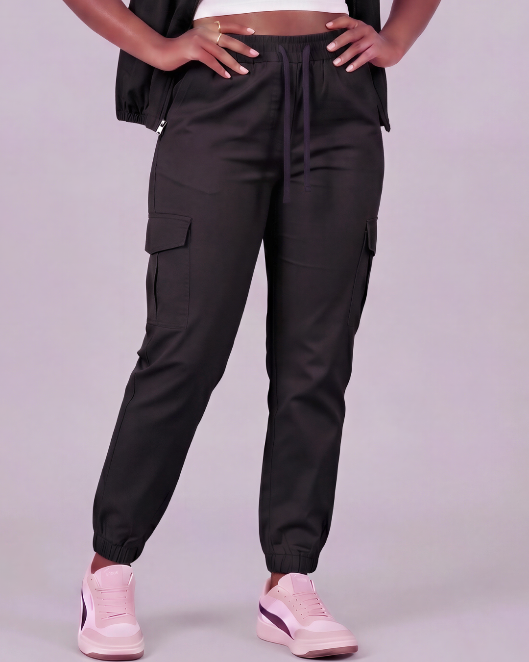 Girls' Tapered Cargo Pants + Twill Vest Set