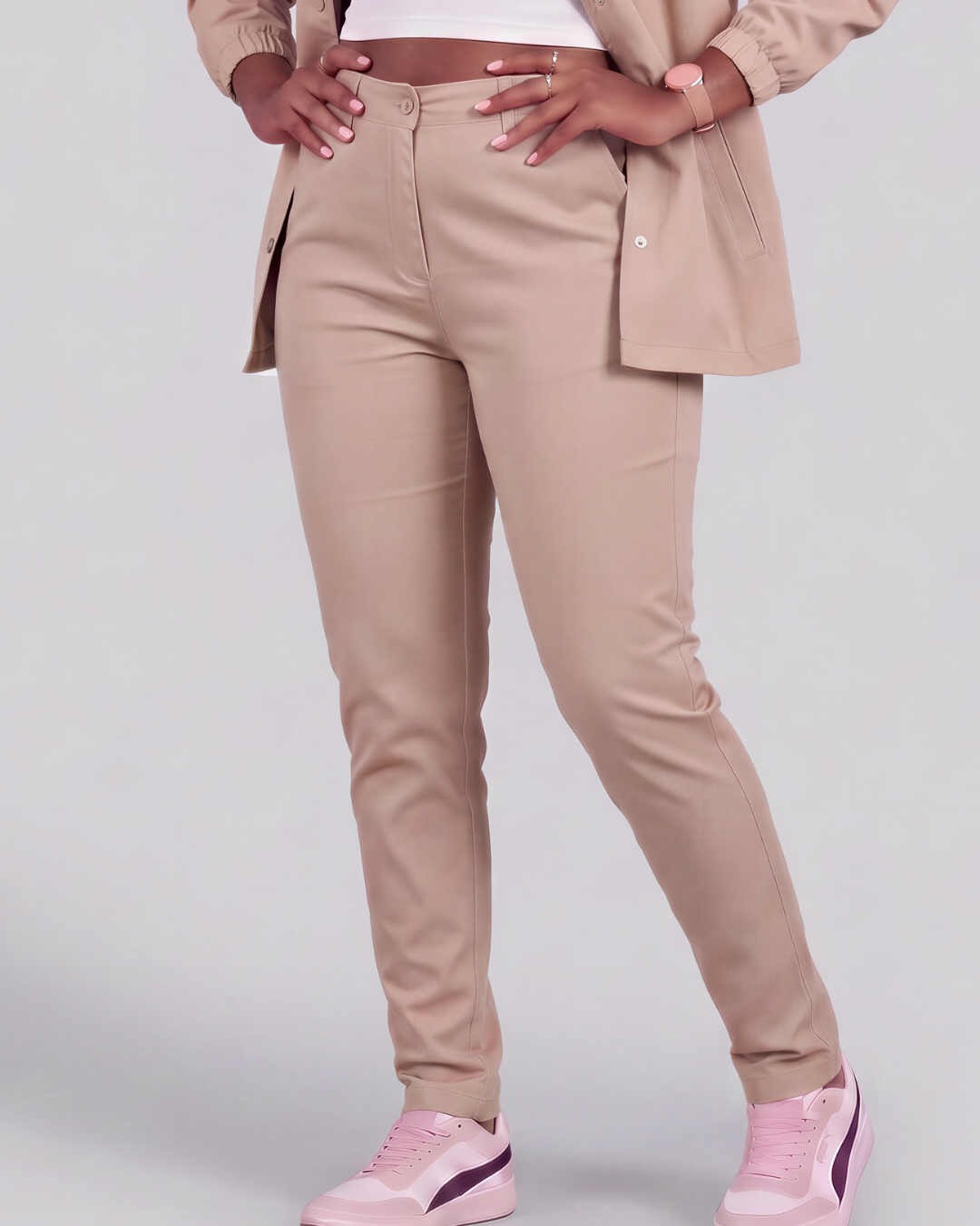 Girls' Classic Chino Pants + Coach Jacket Set