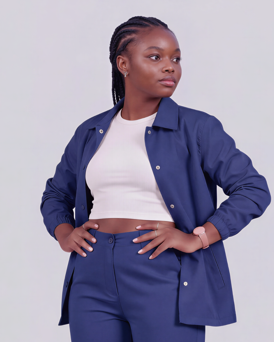 Girls' Classic Chino Pants + Coach Jacket Set