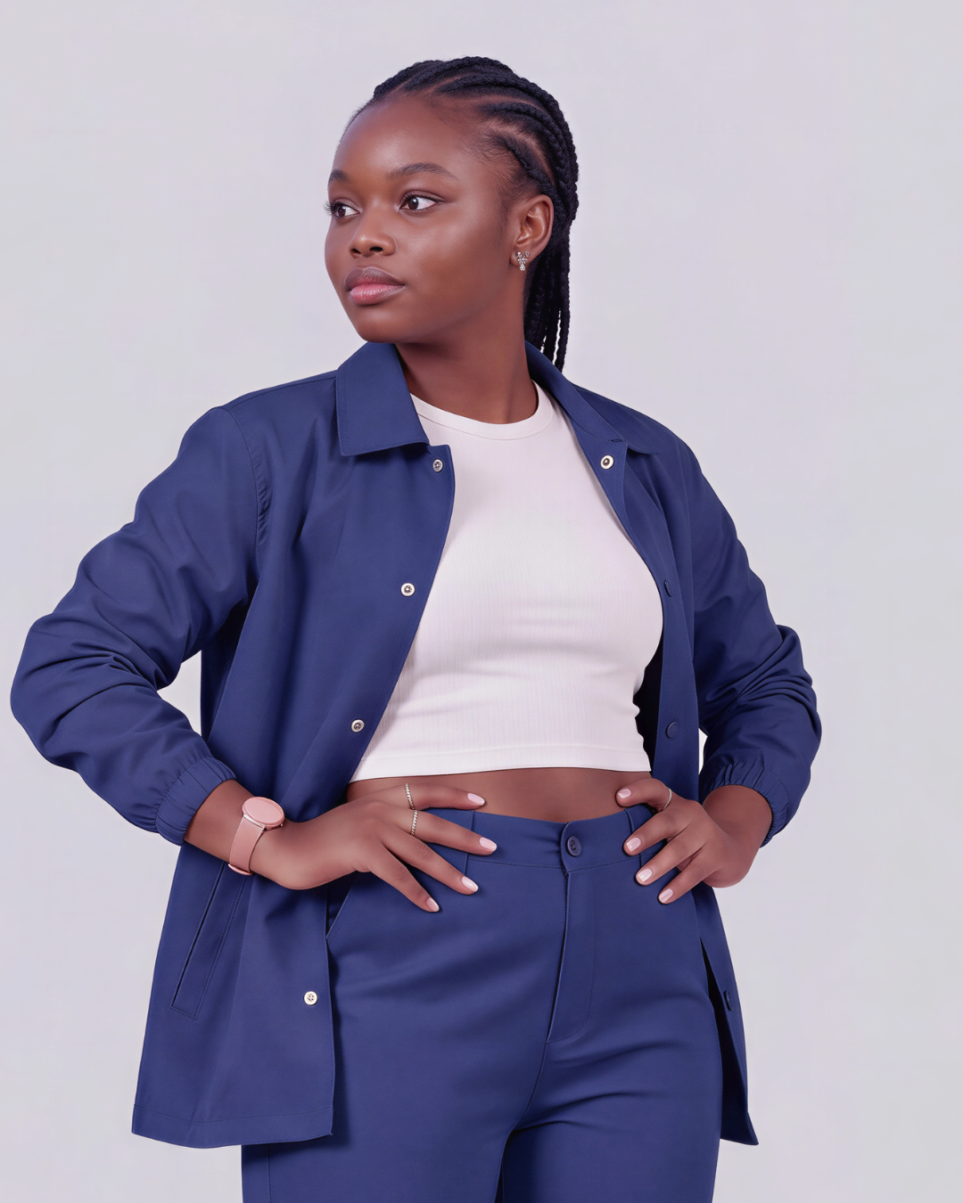 Girls' Classic Chino Pants + Coach Jacket Set