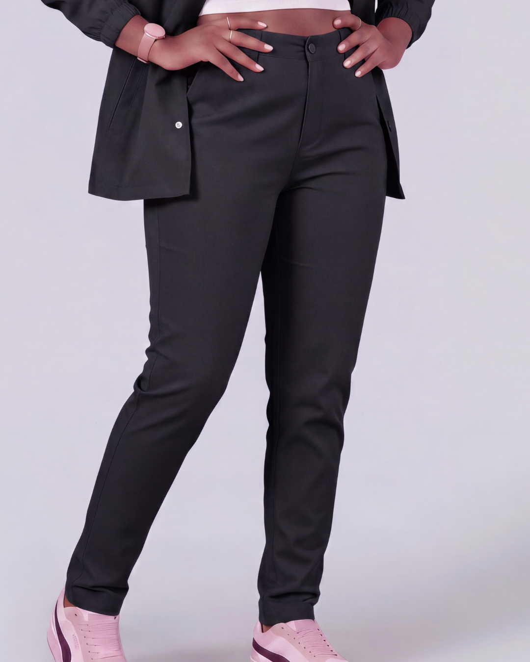 Girls' Classic Chino Pants + Coach Jacket Set