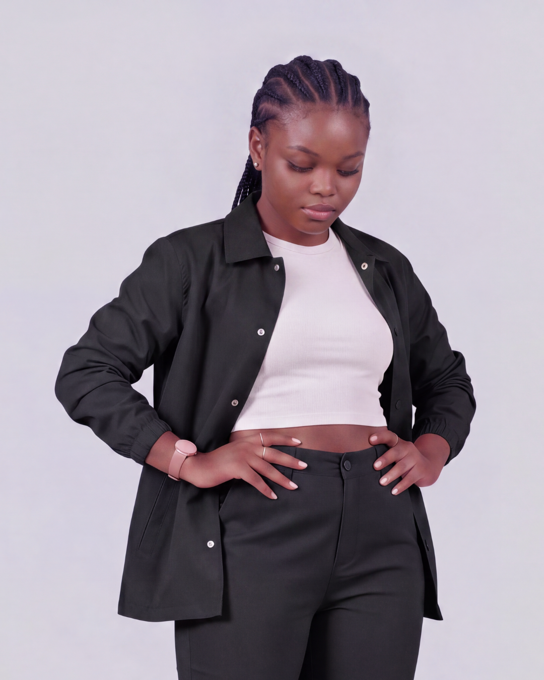 Girls' Classic Chino Pants + Coach Jacket Set
