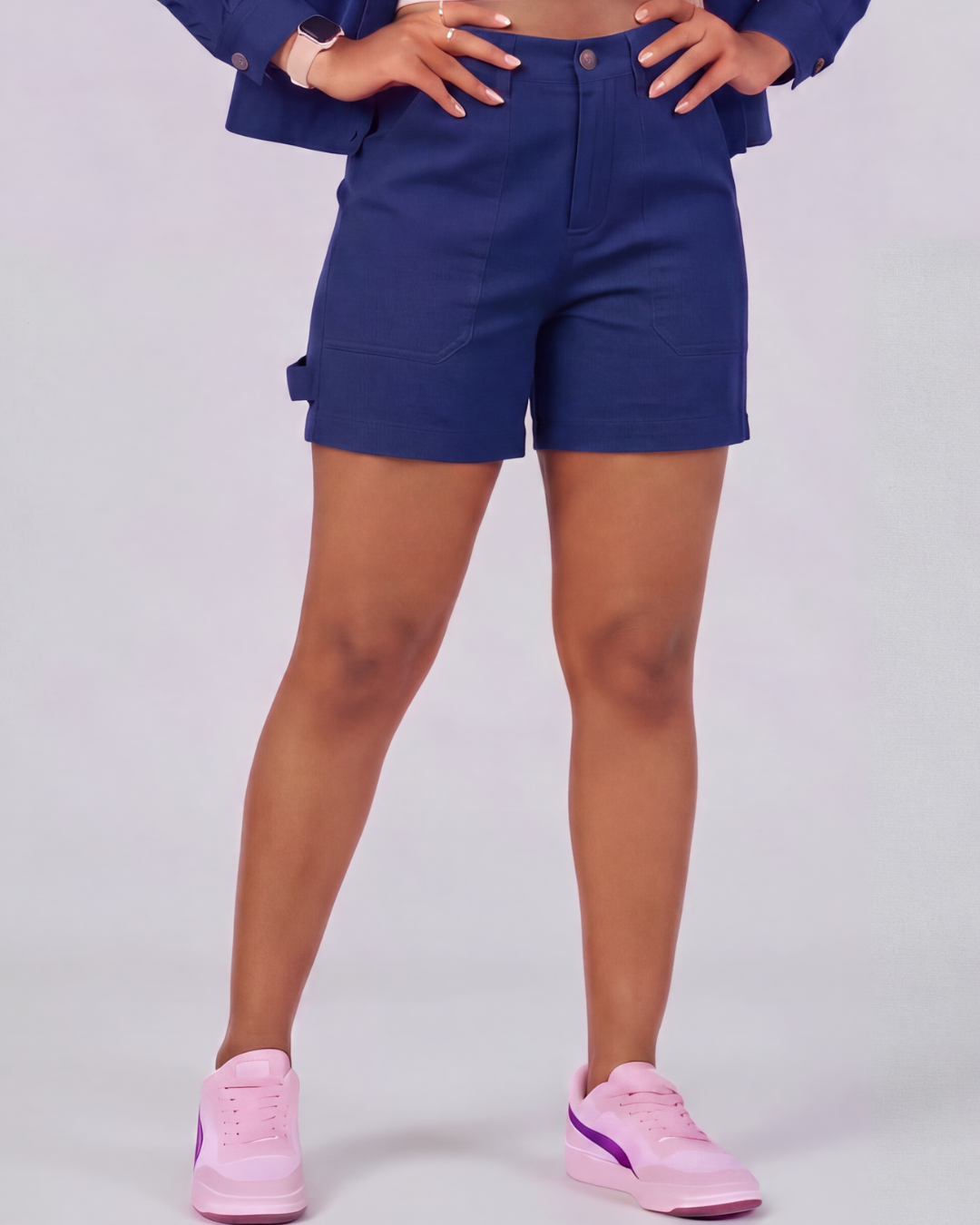 Girls' Carpenter Utility Shorts + Sherpa-Lined Chore Jacket Set