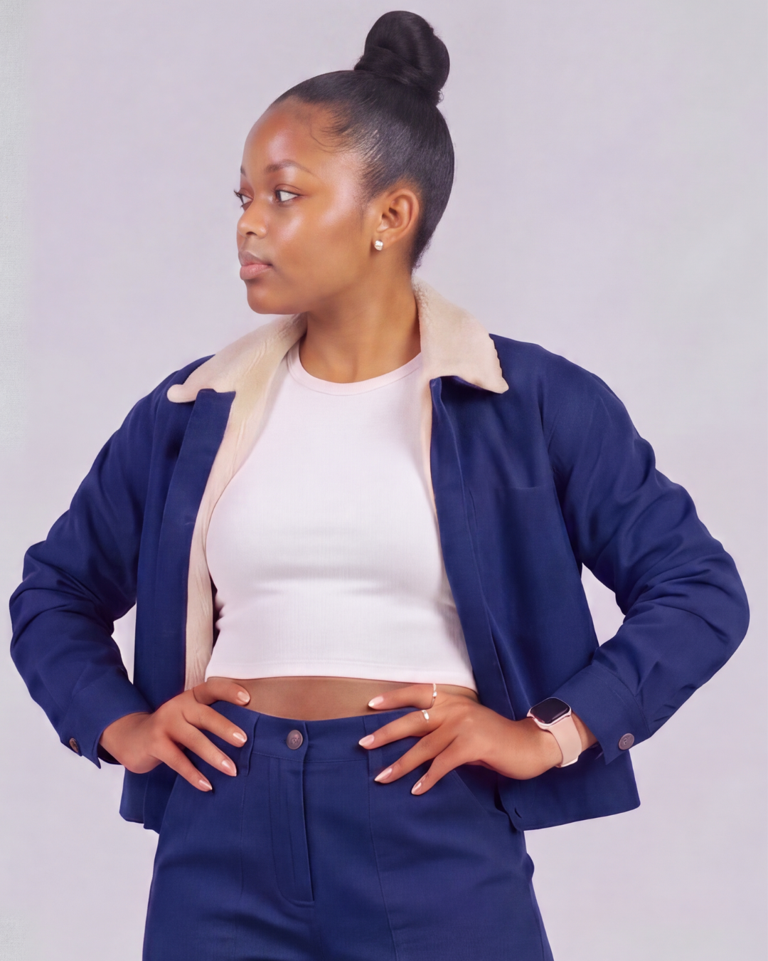 Girls' Carpenter Utility Shorts + Sherpa-Lined Chore Jacket Set