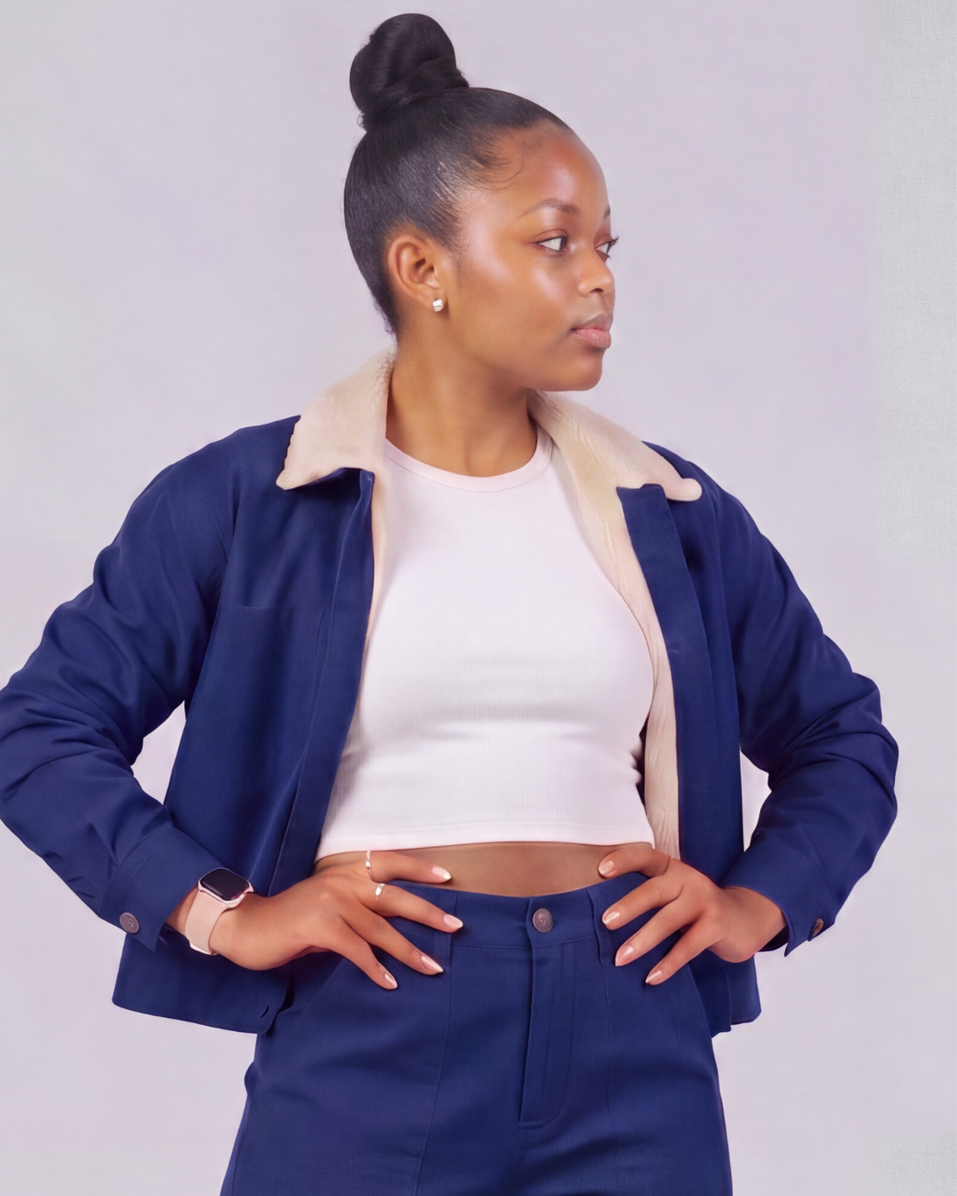 Girls' Carpenter Utility Shorts + Sherpa-Lined Chore Jacket Set