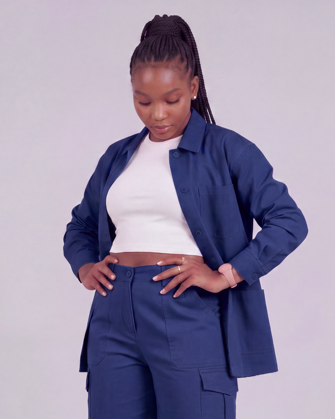 Girls' Relaxed Cargo Shorts + Chore Jacket Set