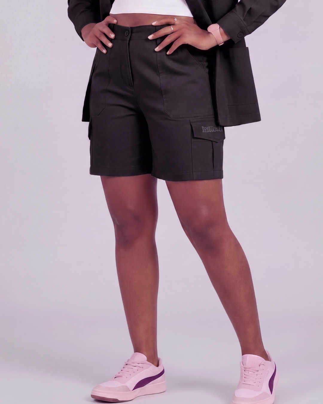 Girls' Relaxed Cargo Shorts + Chore Jacket Set