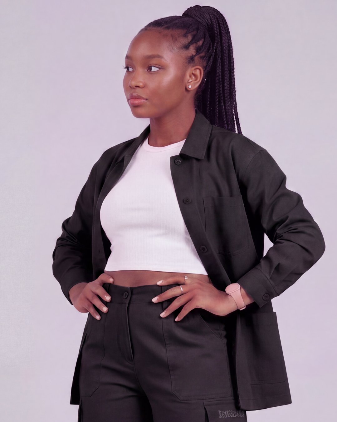 Girls' Relaxed Cargo Shorts + Chore Jacket Set