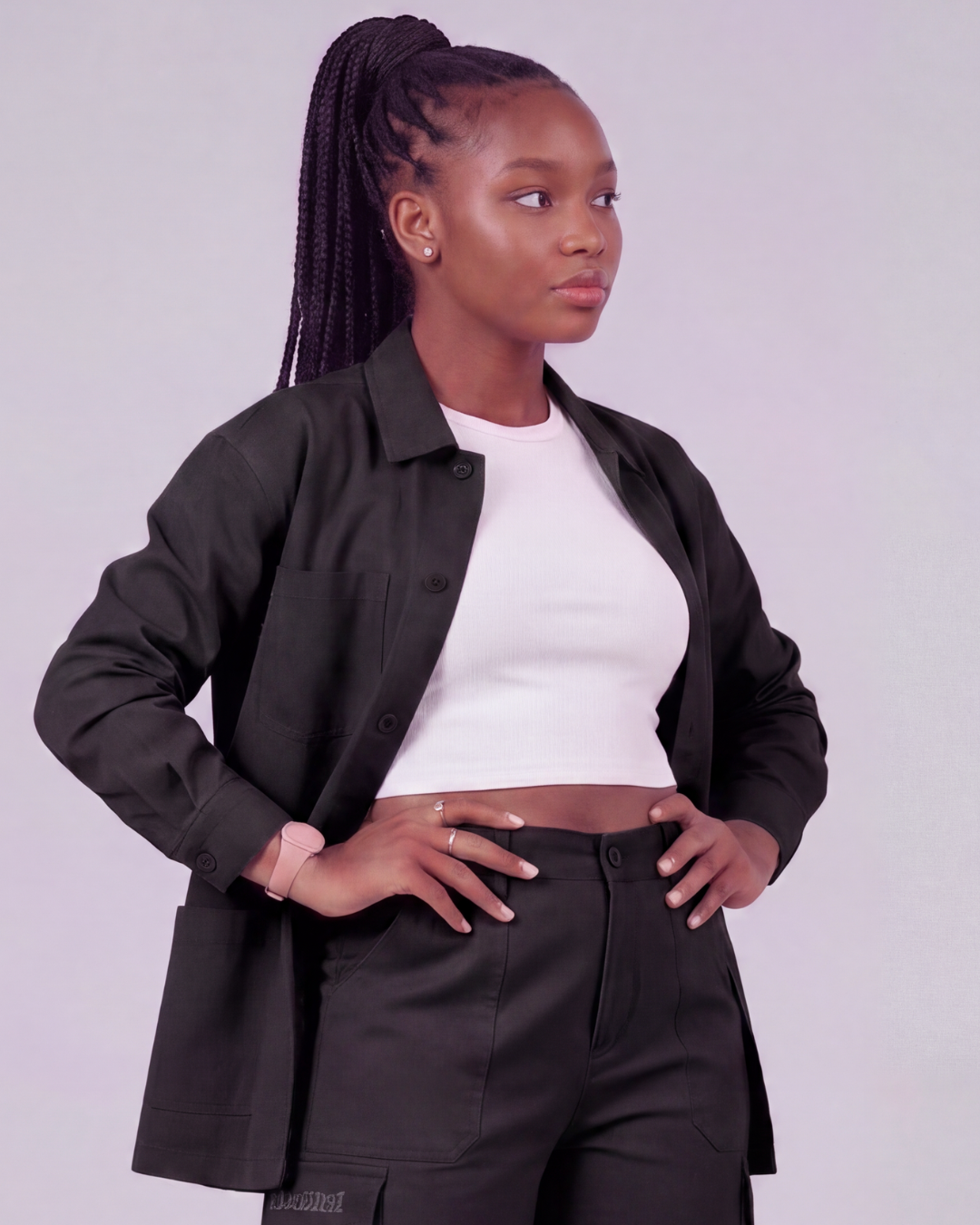 Girls' Relaxed Cargo Shorts + Chore Jacket Set