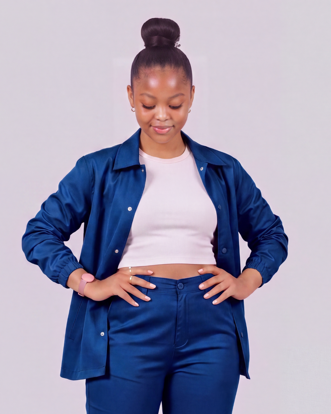Girls' Classic Chino Shorts + Coach Jacket Set