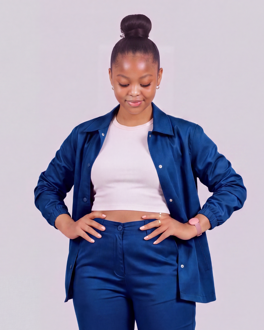 Girls' Classic Chino Shorts + Coach Jacket Set