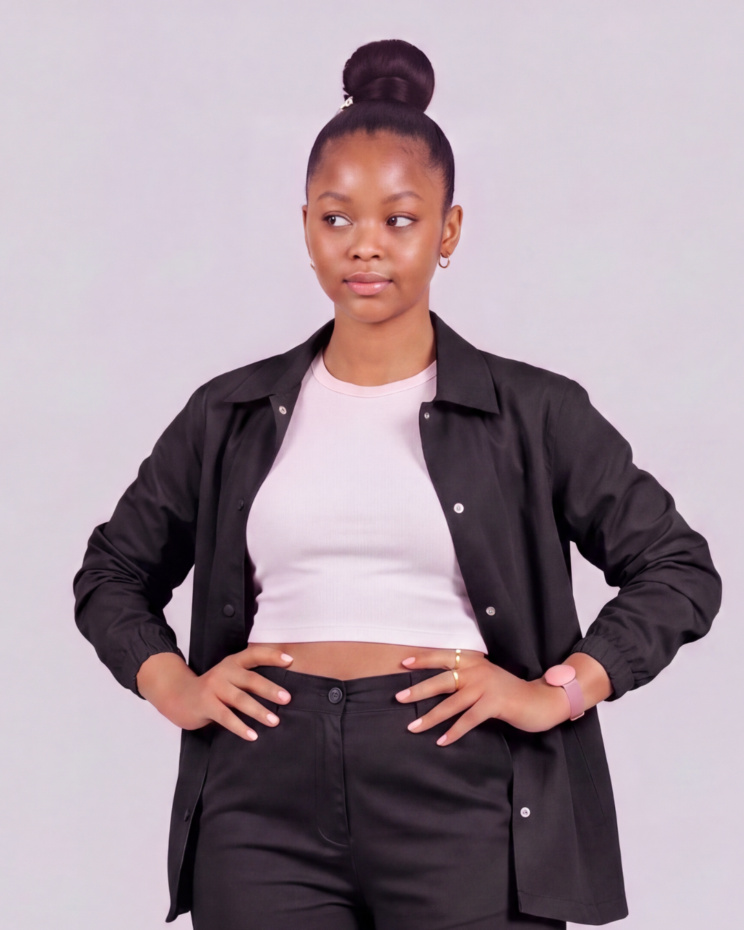 Girls' Classic Chino Shorts + Coach Jacket Set
