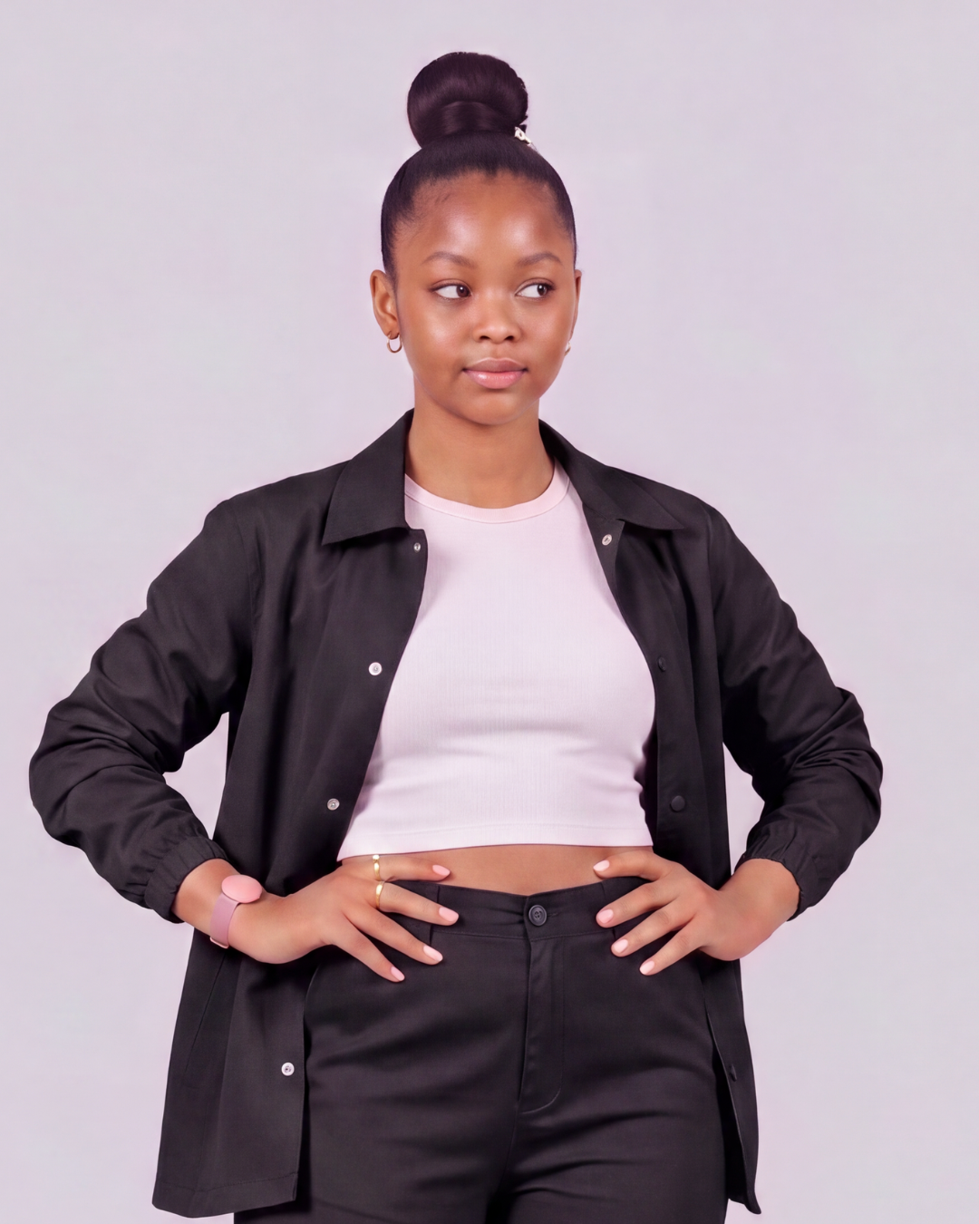 Girls' Classic Chino Shorts + Coach Jacket Set