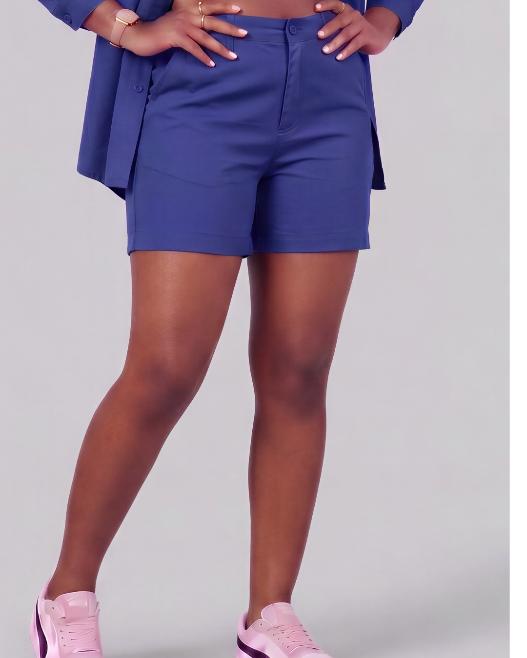 Girls' Classic Chino Shorts + Classic Long-Sleeve Overshirt Set