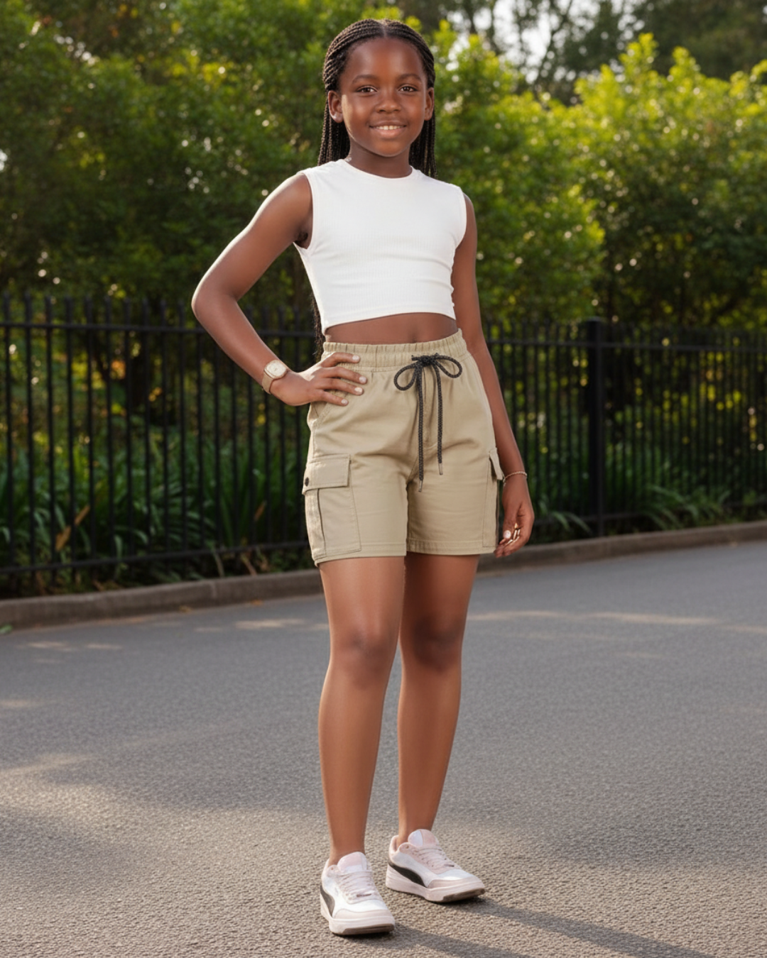 Girls’ Relaxed Cargo Shorts