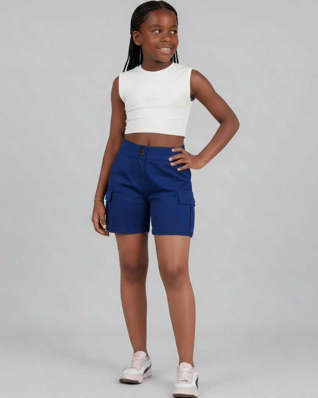 Girls’ Tapered Cargo Shorts