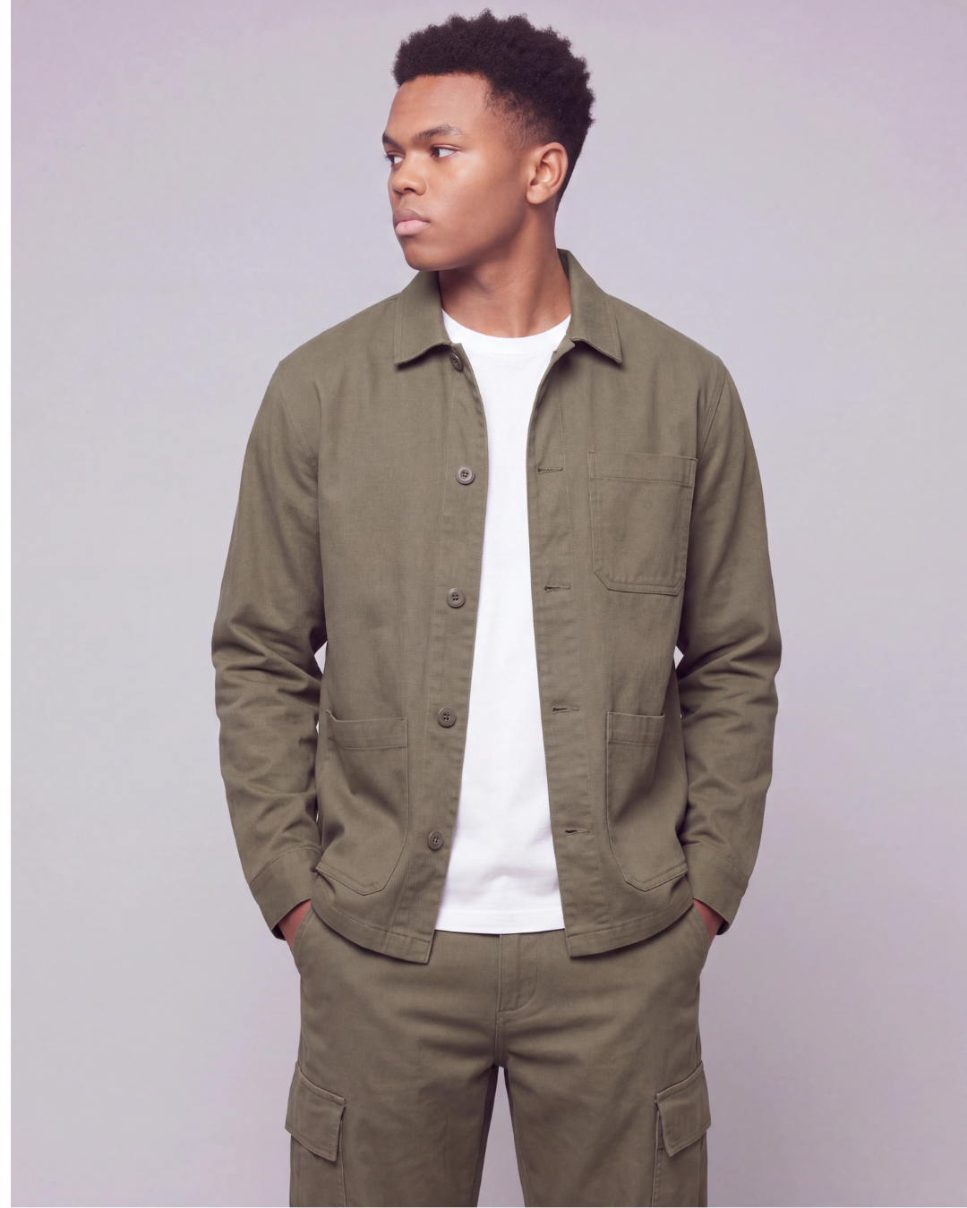 Boys' Relaxed Cargo Pants + Chore Jacket Set
