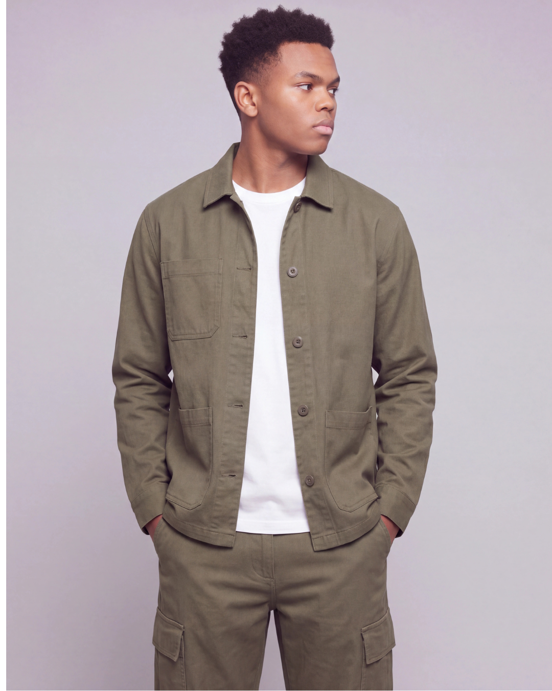 Boys' Relaxed Cargo Pants + Chore Jacket Set