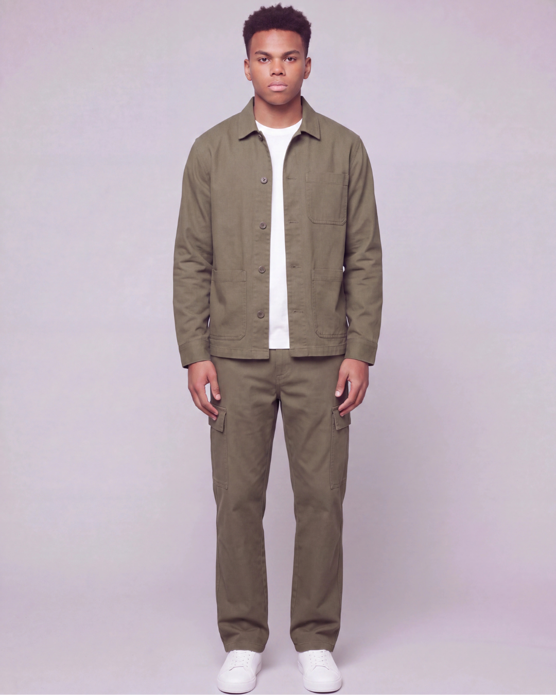 Boys' Relaxed Cargo Pants + Chore Jacket Set