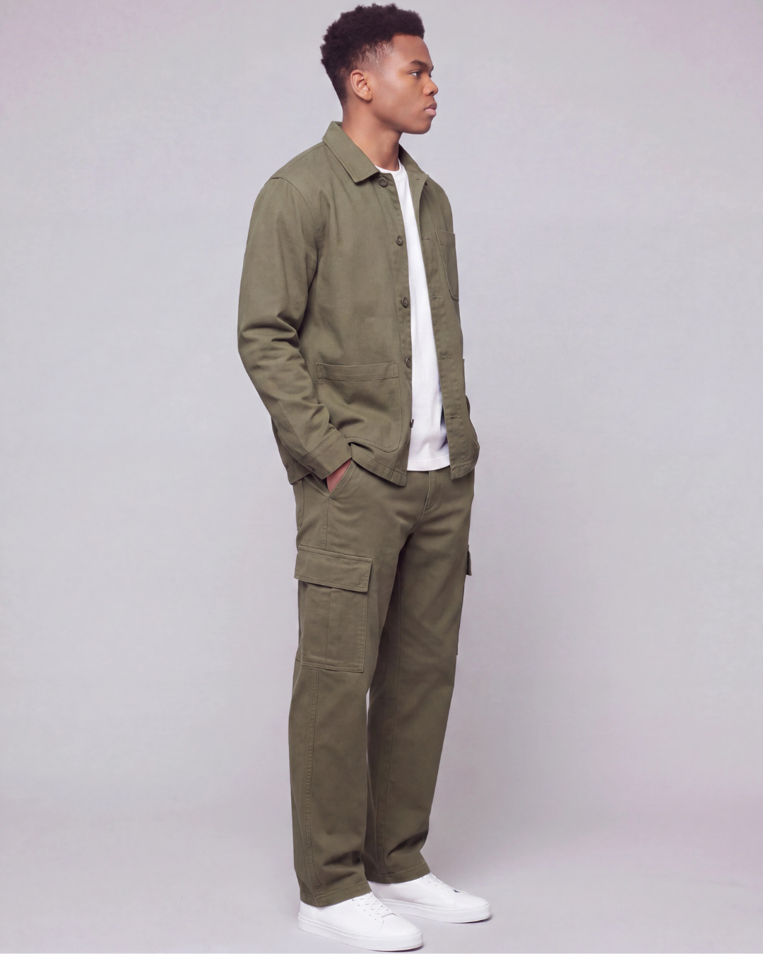 Boys' Relaxed Cargo Pants + Chore Jacket Set