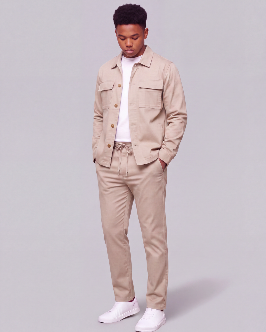Boys' Drawstring Chino Pants + Classic Field Jacket Set