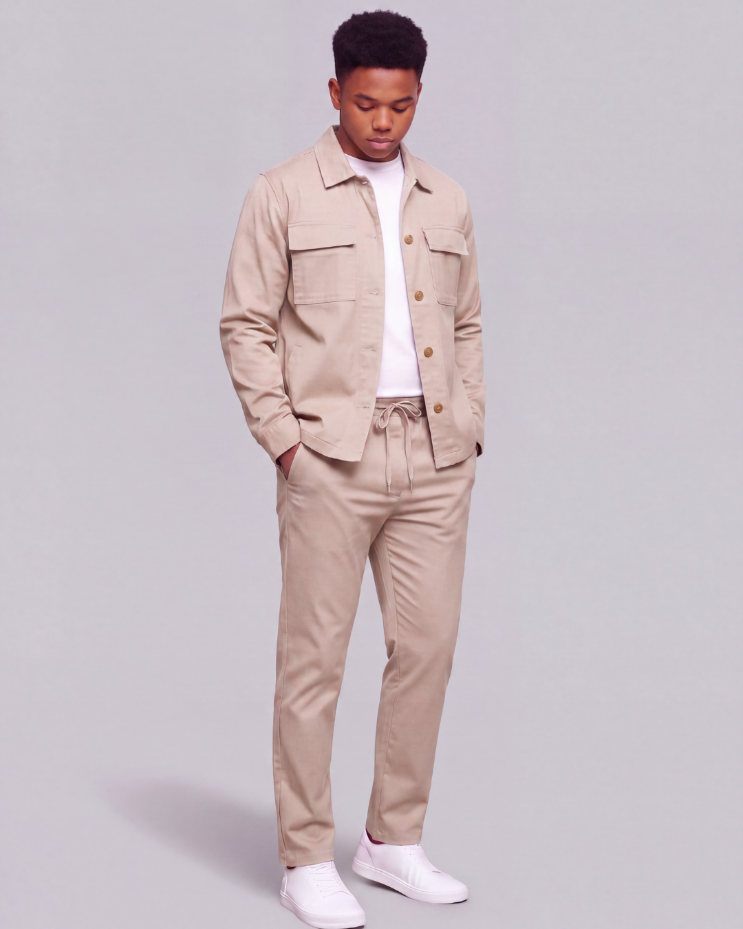 Boys' Drawstring Chino Pants + Classic Field Jacket Set