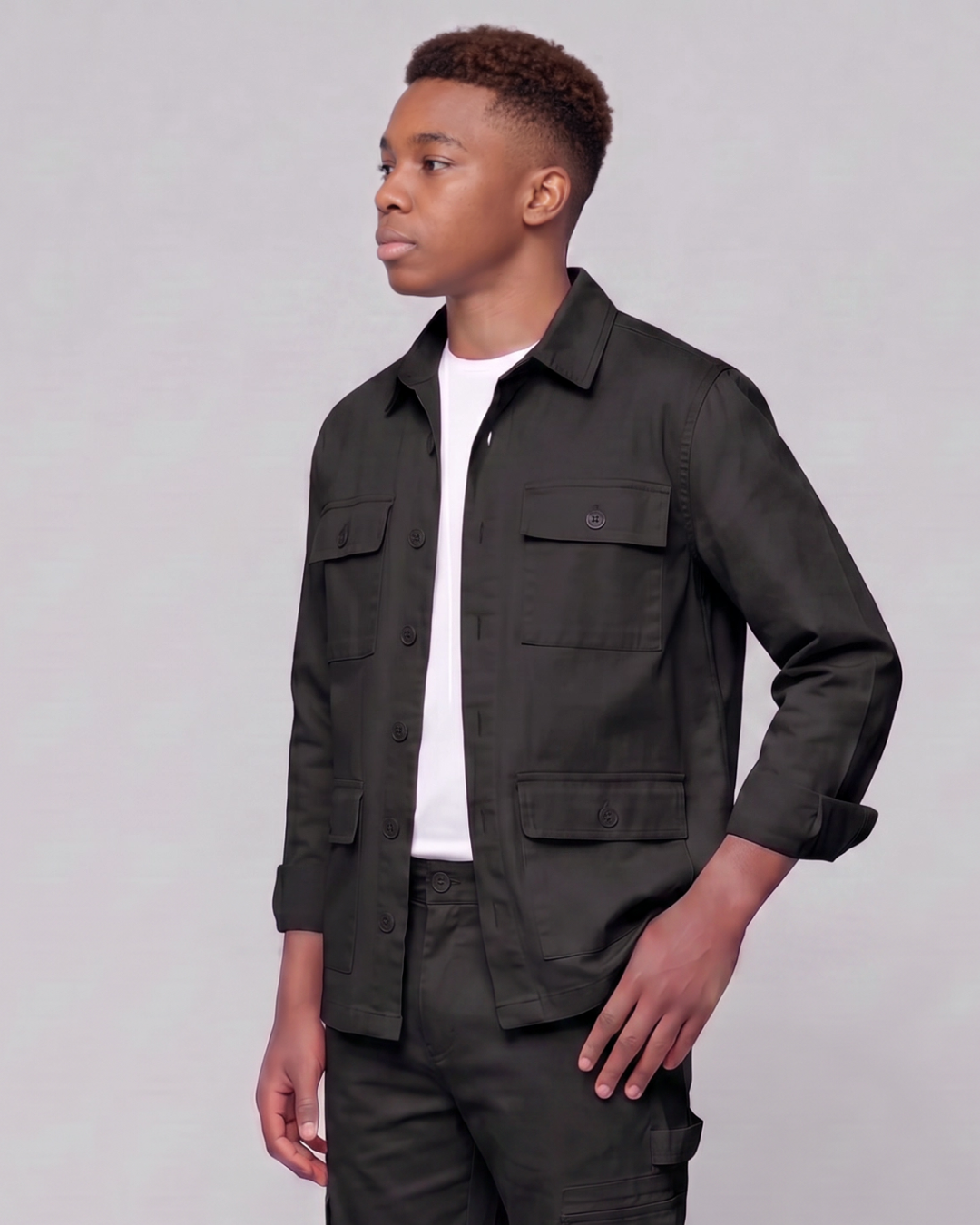 Boys' Carpenter Utility Pants + Four-Pocket Utility Overshirt Set