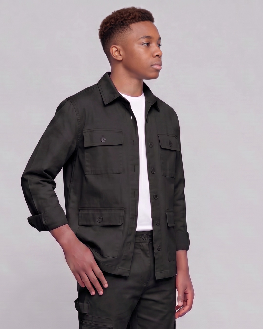 Boys' Carpenter Utility Pants + Four-Pocket Utility Overshirt Set