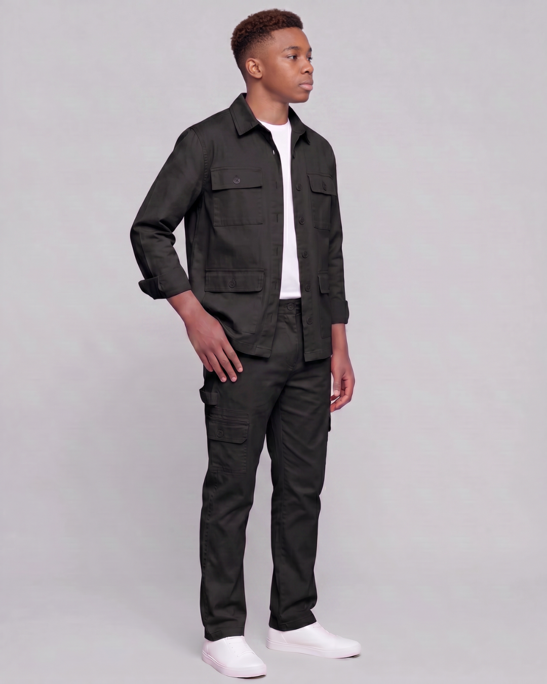 Boys' Carpenter Utility Pants + Four-Pocket Utility Overshirt Set