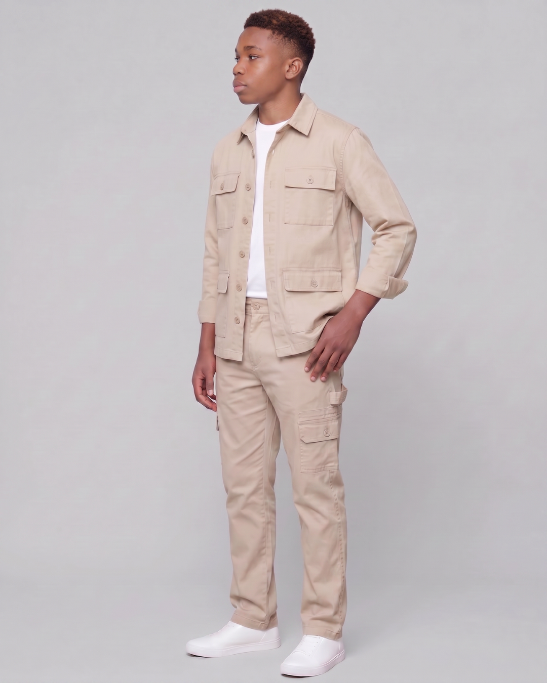 Boys' Carpenter Utility Pants + Four-Pocket Utility Overshirt Set