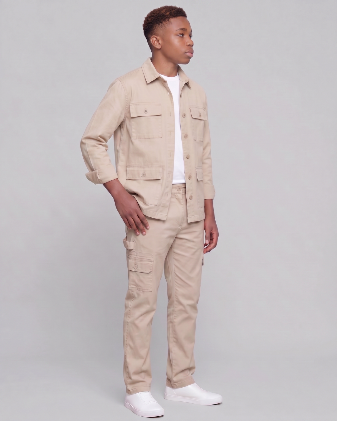Boys' Carpenter Utility Pants + Four-Pocket Utility Overshirt Set