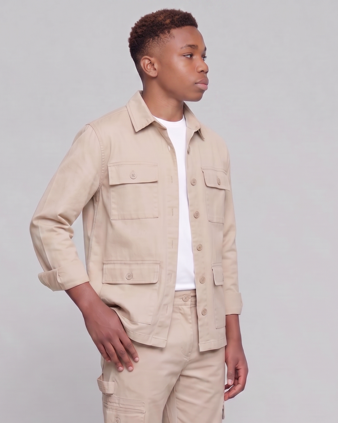 Boys' Carpenter Utility Pants + Four-Pocket Utility Overshirt Set
