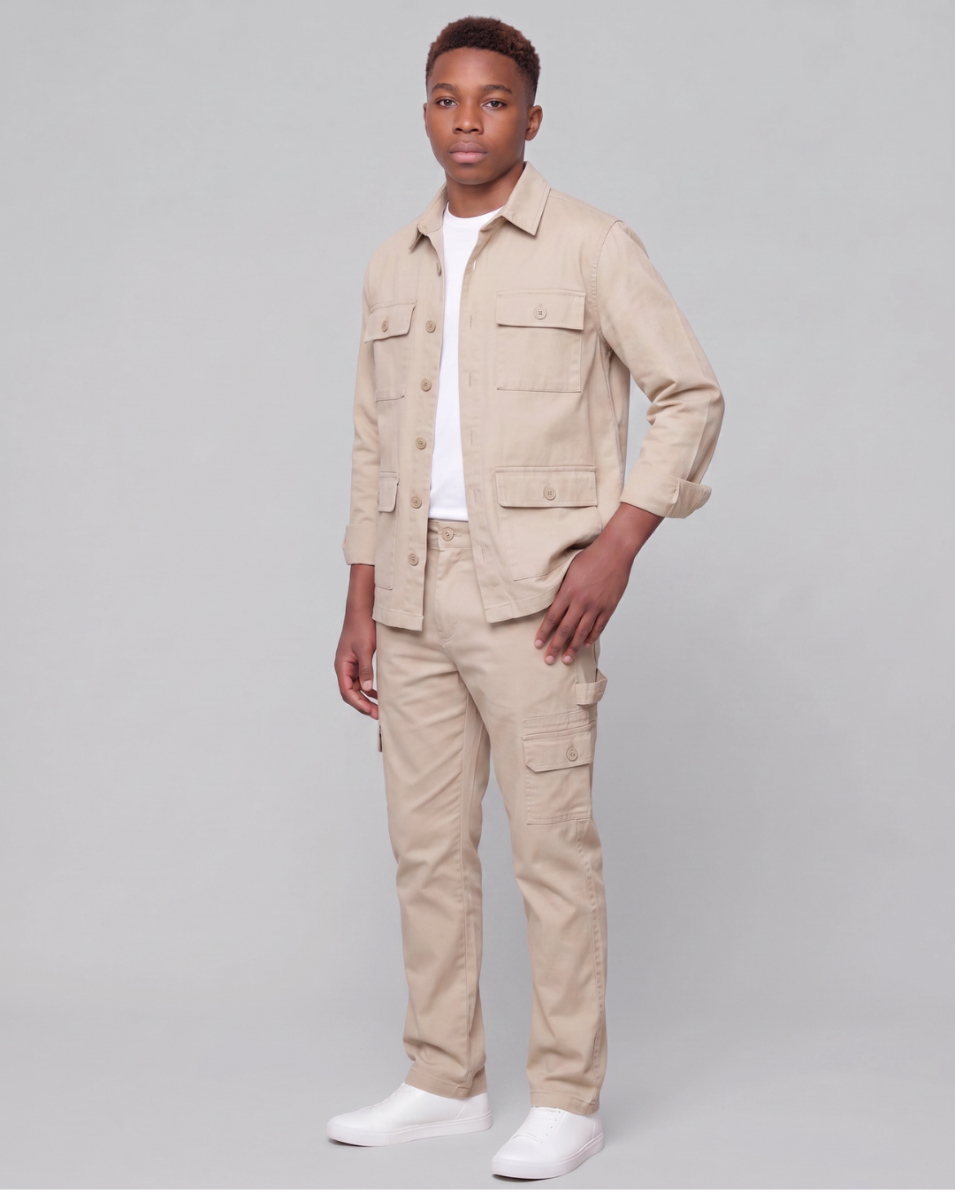 Boys' Carpenter Utility Pants + Four-Pocket Utility Overshirt Set