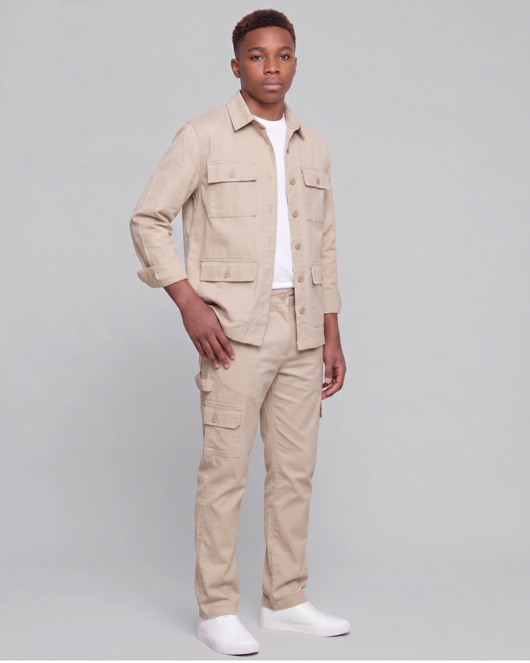 Boys' Carpenter Utility Pants + Four-Pocket Utility Overshirt Set
