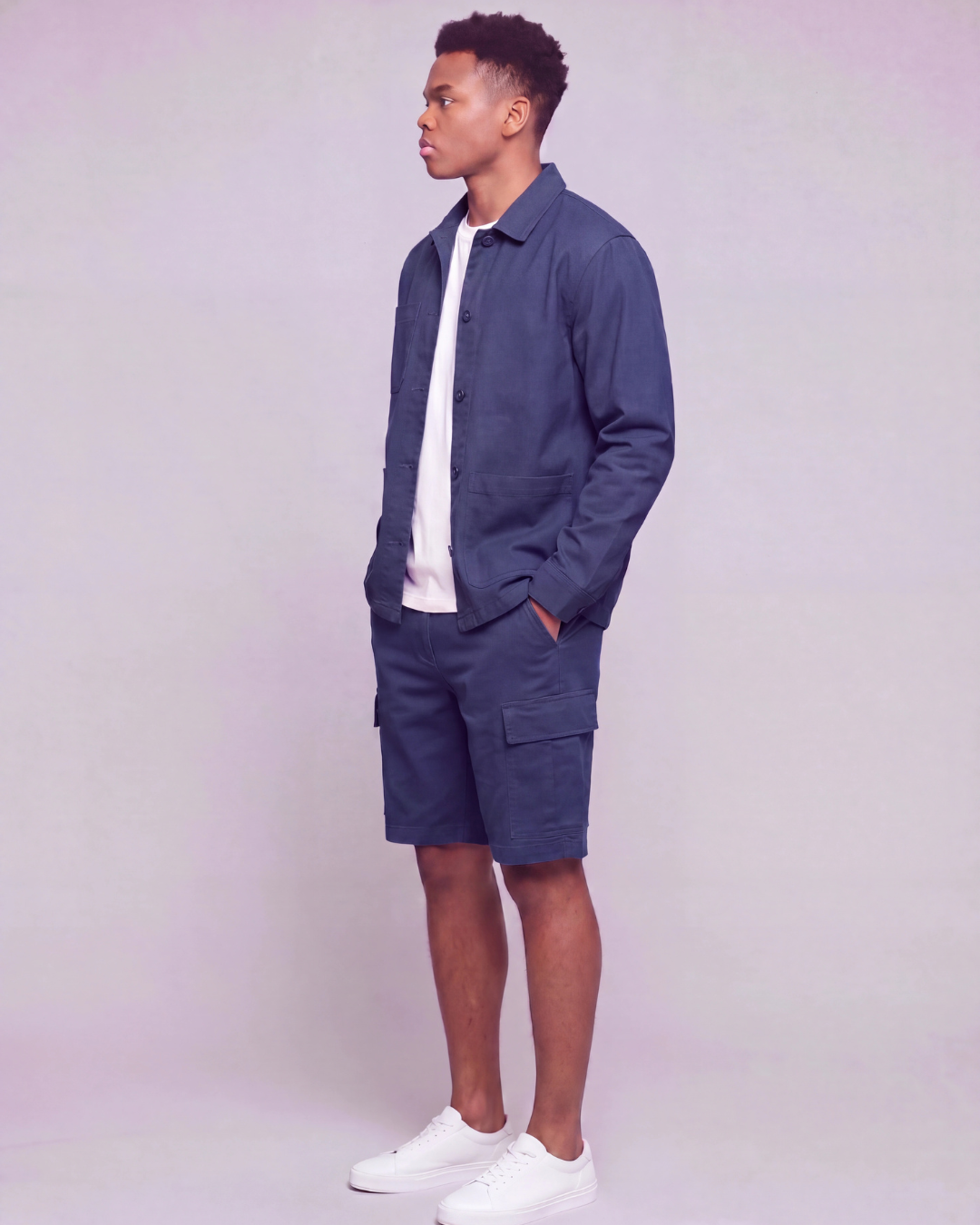 Boys' Relaxed Cargo Shorts + Chore Jacket Set