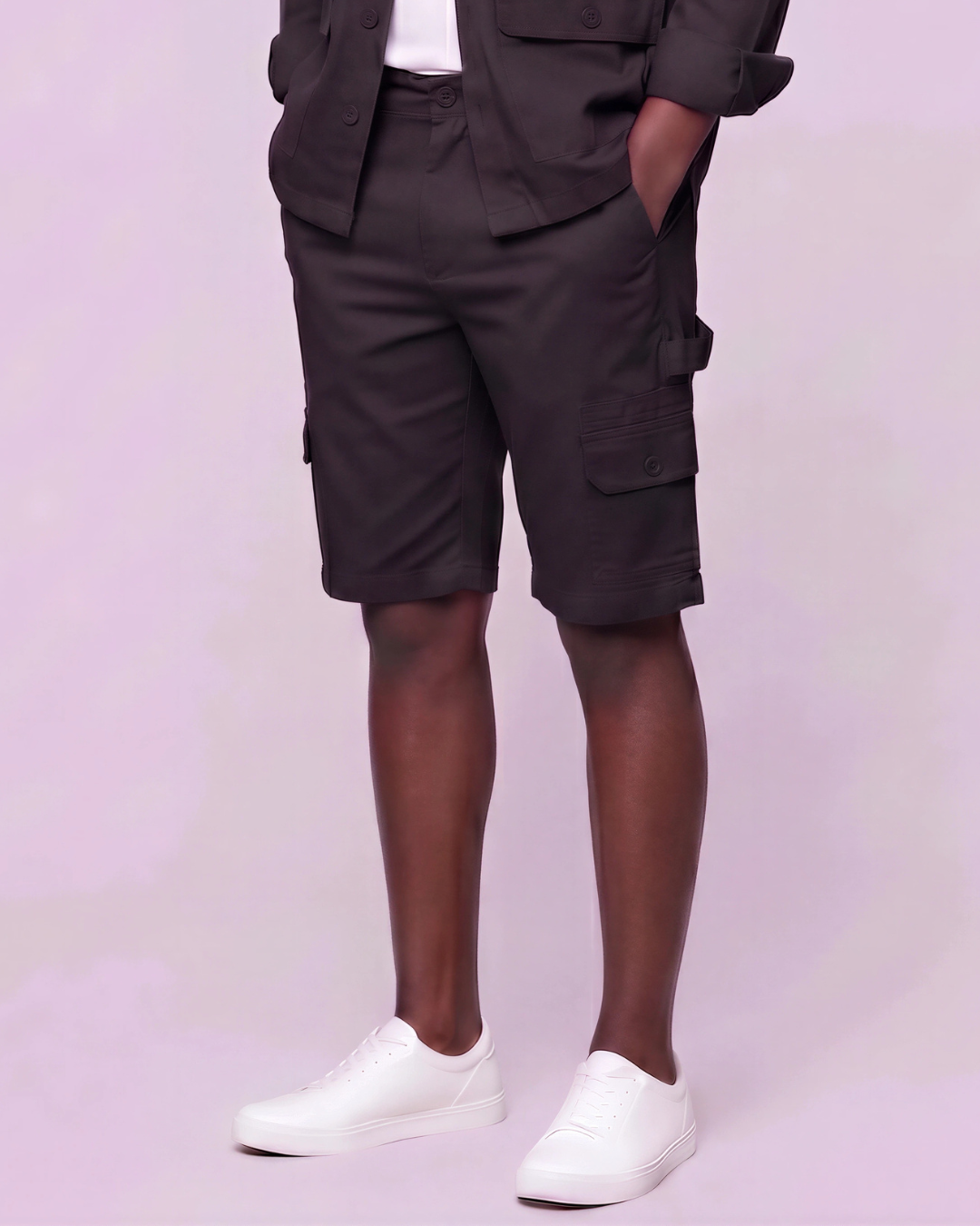 Men's Carpenter Utility Shorts + Four-Pocket Utility Overshirt Set