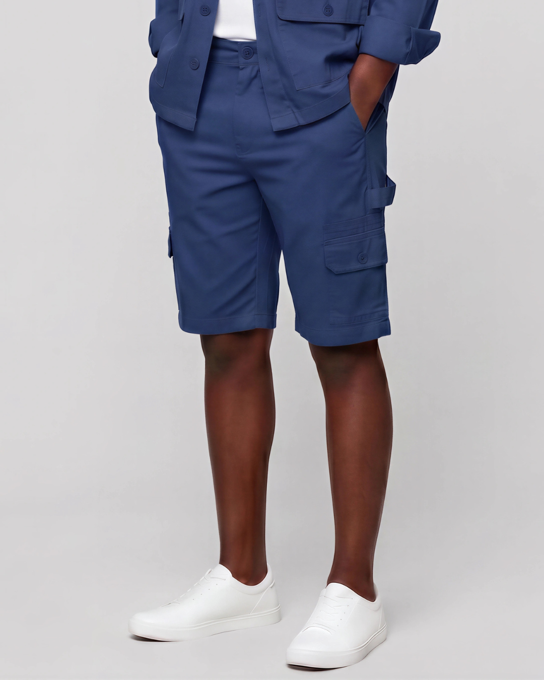 Men's Carpenter Utility Shorts + Four-Pocket Utility Overshirt Set
