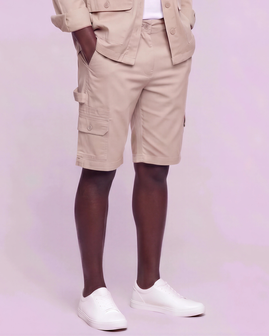 Men's Carpenter Utility Shorts + Four-Pocket Utility Overshirt Set