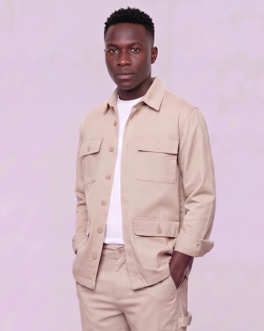 Men's Four-Pocket Utility Overshirt