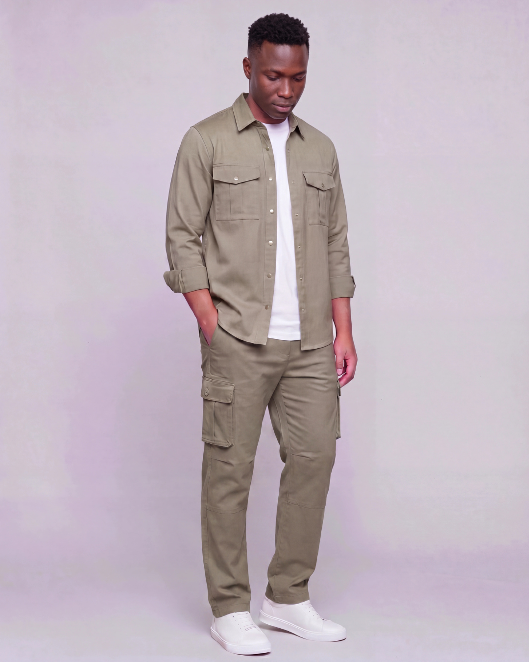 Men's Snap-Button Overshirt