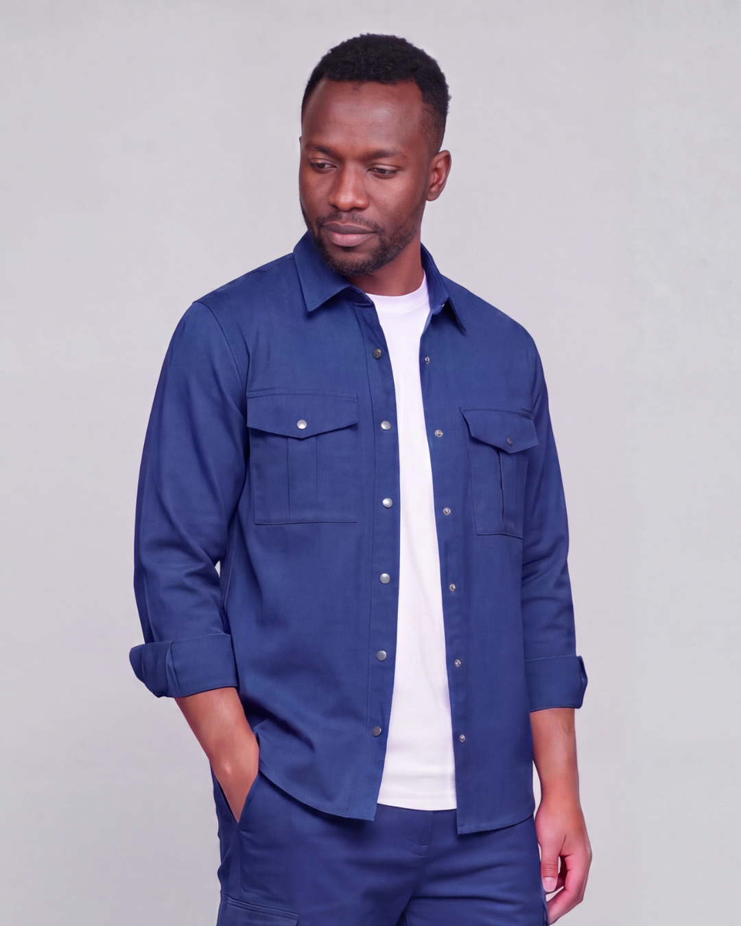 Men's Snap-Button Overshirt