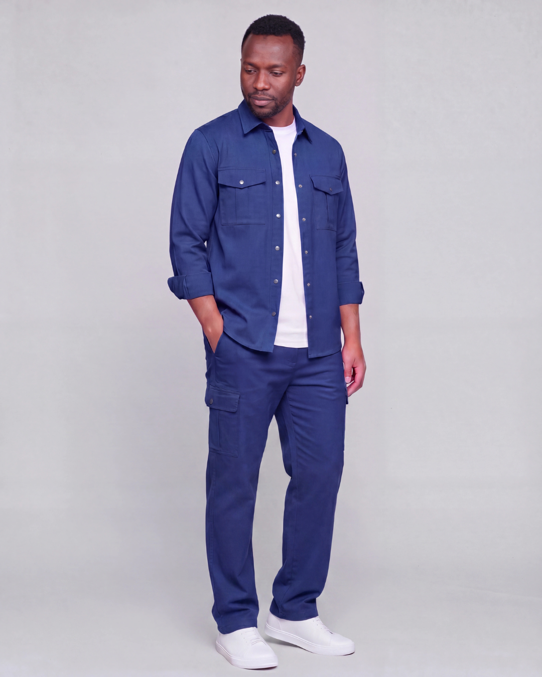Men's Snap-Button Overshirt