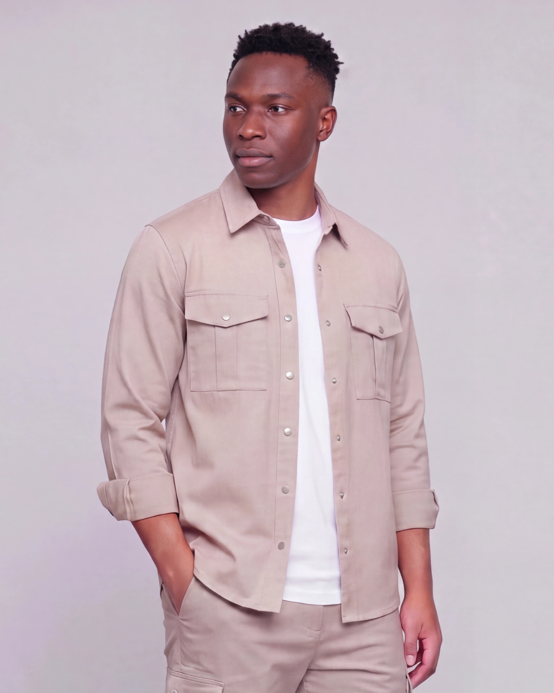 Men's Snap-Button Overshirt