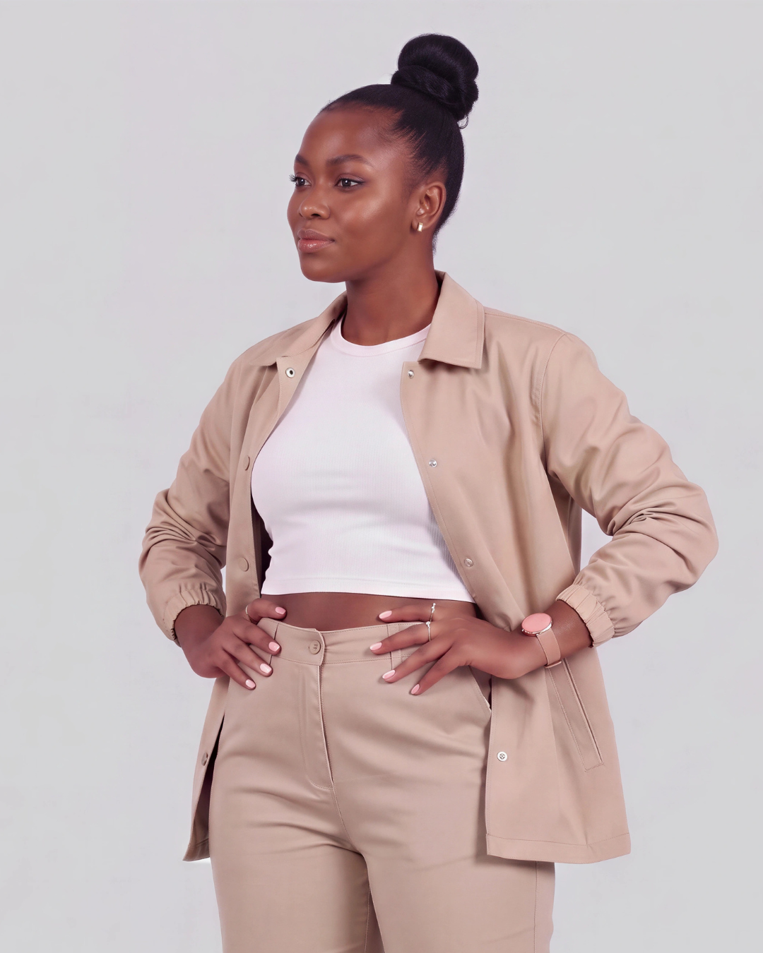 Women's Classic Chino Shorts + Coach Jacket Set